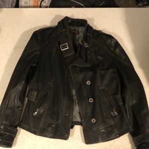 Black Danier leather jacket size large